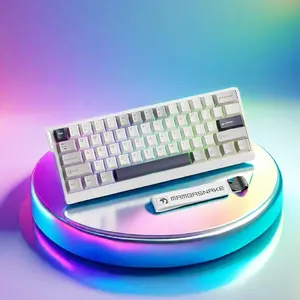 MAMBASNAKE X60HE Rapid Trigger Magnetic Switch 60% RGB Wireless Gaming Keyboard, 2.4GHz/BT/Wired, 8KHz Polling Rate, 0.01mm Adjustable Actuation