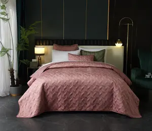 【2026 New arrival】Fansace Velvet Quilt 2Pillow Shams+1 Quilt,Quilt Set,Cross Stitch Bedspreads,Lightweight Soft Velvet Comforter for all-season,Coverlet Bedspreads friend blanket stylish bedding microfiber satin touch print