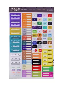 Calendar Clings Holidays Chores Task Management Appointments More Reusable Labels for Vinyl & Cling Calendars 7.5" x 12" Sheets for Routine Activities Astrology Habit Tracking Travel Vacation Events