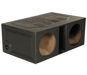 QPower QBOMB12VL Dual 12 Inch Vented Ported Car Subwoofer Sub Box Enclosure QPower QBOMB12VL Dual 12 Inch Vented Ported Car Subwoofer Sub Box Enclosure
