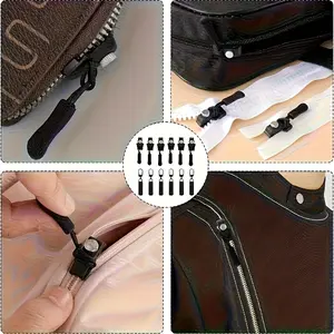 36 Pieces of Universal Zipper Repair Kit in 3 Sizes, Quick and Instant Detachable Zipper Head Replacement Zipper Slider, Suitable for Jackets, Bags, Jackets, Sewing-free