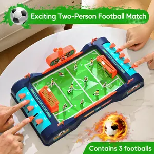 Soccer Table Football Board Game, Necessary For Family Gatherings, Kid's Table Football with 3 Balls Two-player, Mini Foosball Table for Kids 6-12, Parent-child Interactive Educational Toy, Sports Gift for Boys Girls & Teens