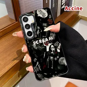 Case Compatible with Galaxy S23 Ultra S24 Plus S25 S22+ Ghost Face KillerPattern Matte Shockproof Anti-Scratch Stylish Smartphone Cover Cellphone Protective