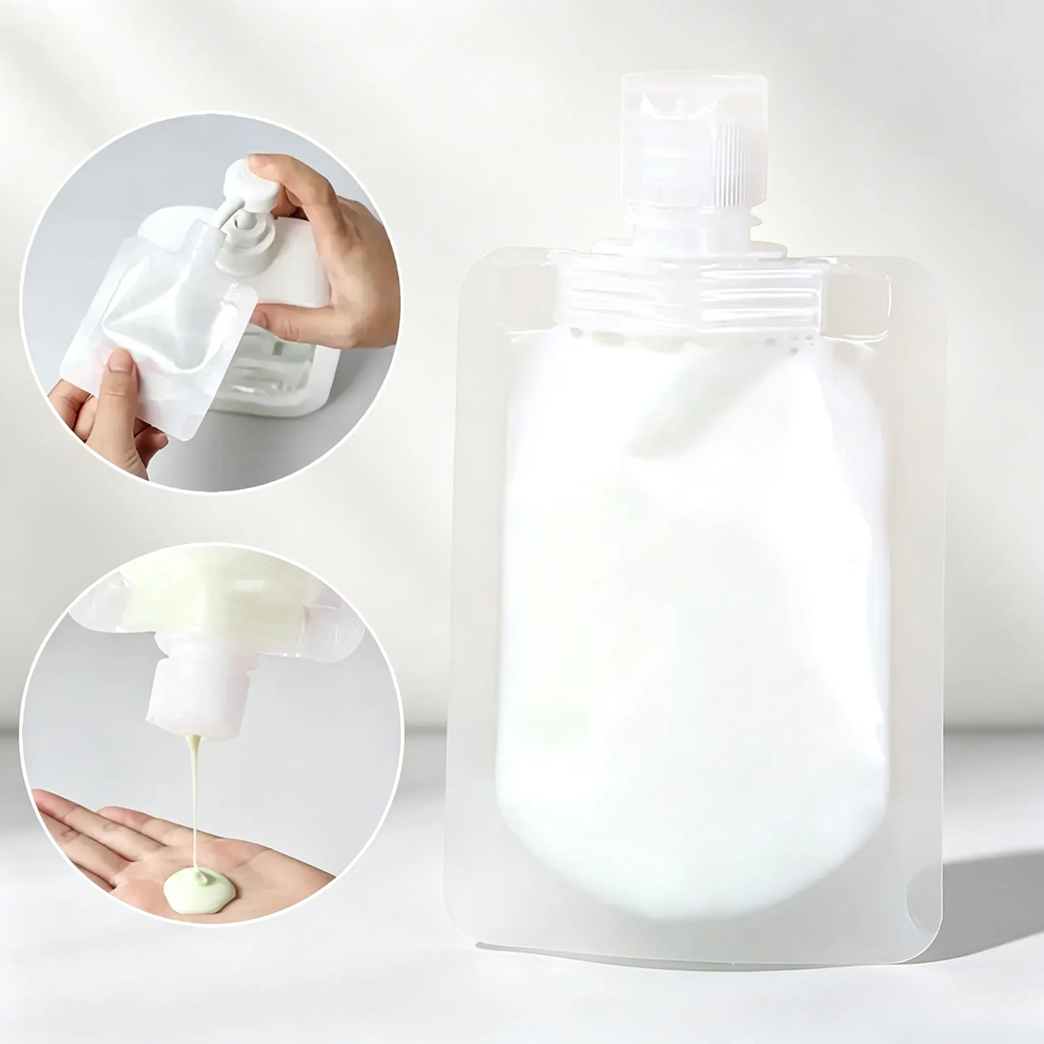 12 Counts Portable Empty Travel Bottle Set,50/100 ML Refillable Squeeze Bottle,Squeeze Bulk Pouches,Portable Travel Container for Skincare,Shampoo,Lotion,Shower Gel. Durable Makeup【Back to School】 - MM2