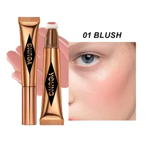 Puff Contour Blush Highlighter Stick, Multi-Color Liquid Makeup, Long-Lasting & Smooth Application, Perfect for Daily Use