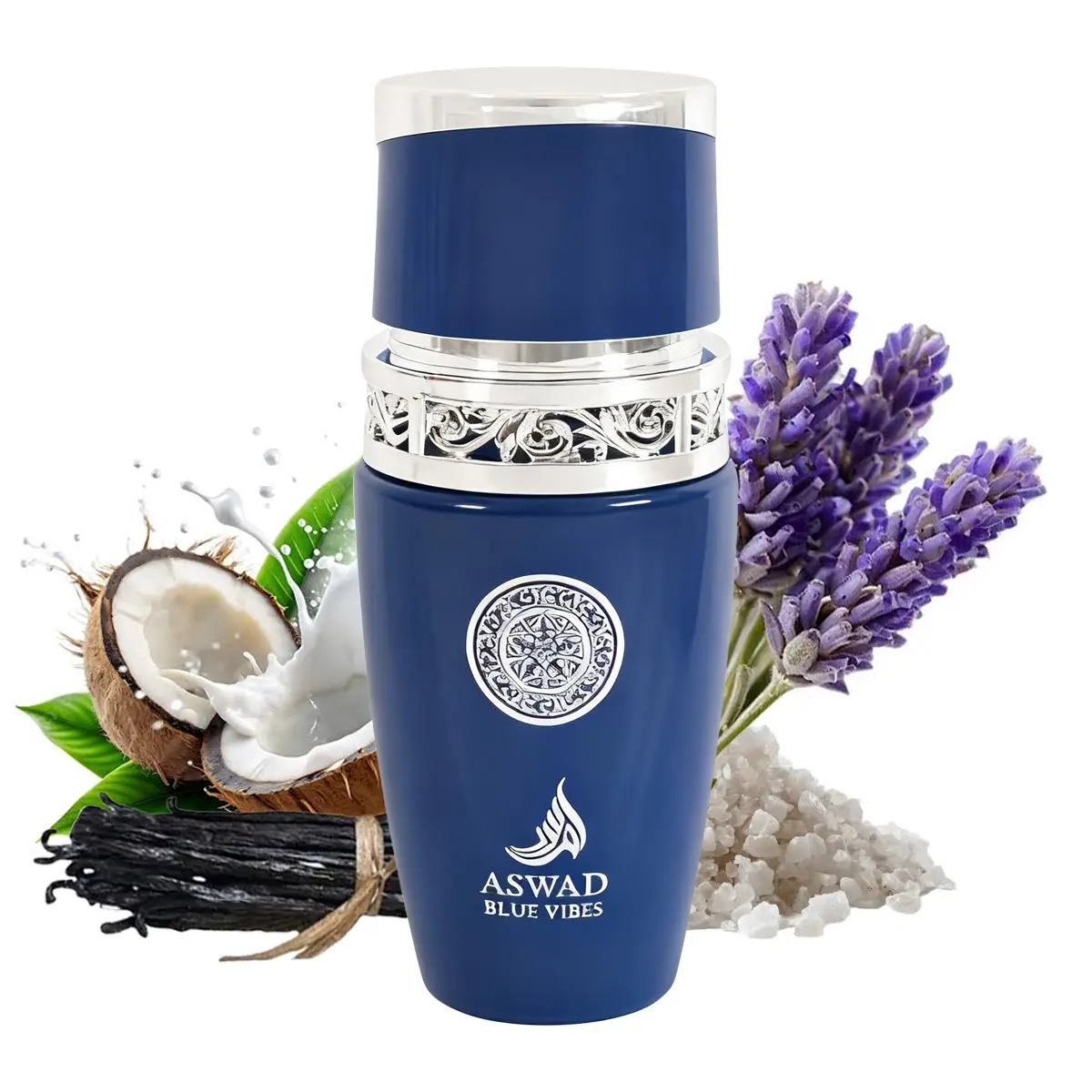 Afaq Aswad Blue Vibes Eau De Parfum Vaporisateur Natural Spray for Men, 100Ml/3.4fl.oz.