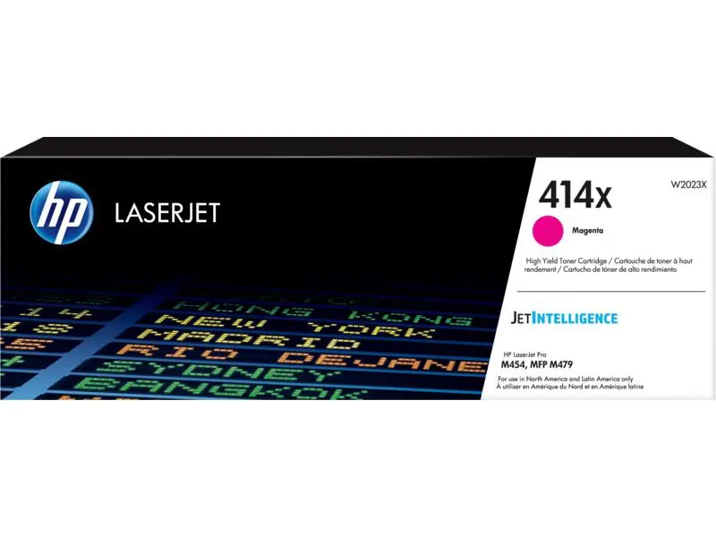 Original HP 414X (W2023X) XL Capacity High-Yield Magenta Toner Cartridge, Compatible with Office Equipment, for Office Users