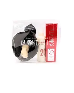 BLONDETTE Professional Hair Color Kit 100 ml & 6 oz Peroxide for Salons & Home Use Smooth Even Application 100% Gray Coverage Comprehensive Set
