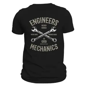 Engineers Needed Heroes So God Created Mechanics Men's T-Shirt Casual Classic
