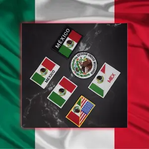 Mexico flag patches, 6 pieces of Mexico tactics, small Mexican patches for tactical backpack, jackets, hat, vest, tactical shirt uniform