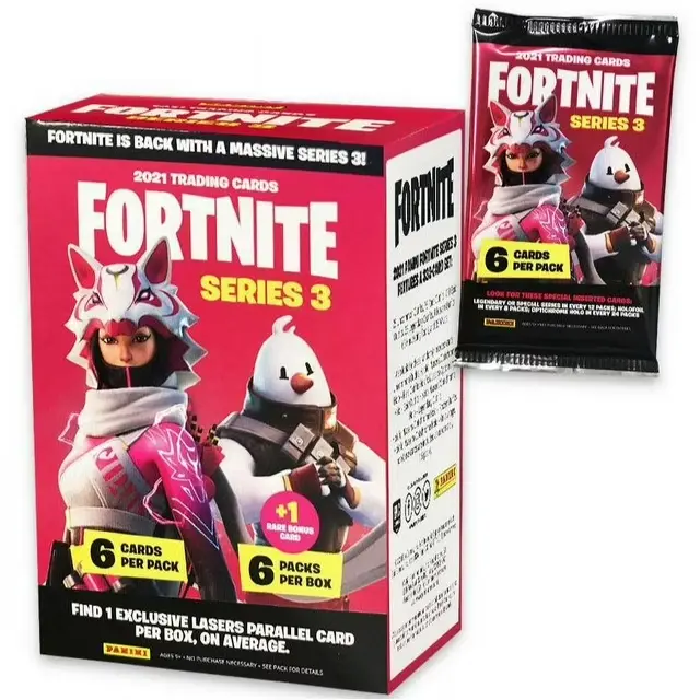 Panini Fortnite Series 3 Blaster Box - 6 Packs with 6 Cards Each - 2021 Trading Card Game
