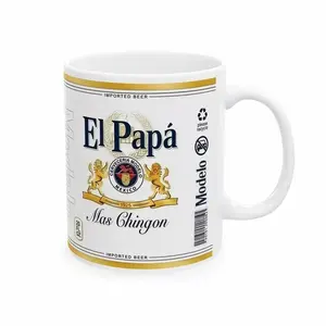 El Papa Mas Chingon Coffee Mug, Modelo Beer Cup, Regalos Para El Día Del Padre For Papá, Fathers Day Gift for Mexican Dad Ceramic Drinkware
