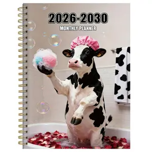 2026-2030 Monthly Calendar - From January 2026 to December 2030, 5-year monthly calendar, fun cow-themed cover design, annual planner, month tabs, 60-month calendar, 5.5 x 8.3 inches
