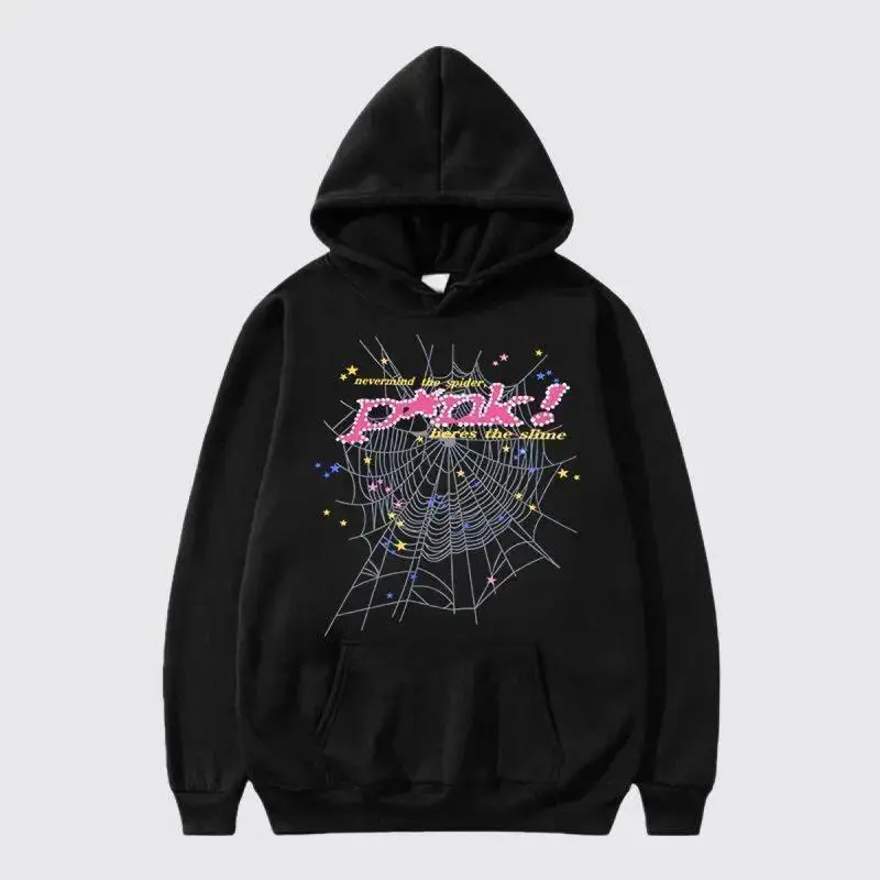 Men's Hip Hop Spider Web Pattern Graphic Alphabet Print Y2k Hoodie men woman print hoodie heavy-duty fashion sweatshirt fall outfit hoodies men Hip Hop Hoodie boyfriend christmas gifts boyfriend christmas gifts clearance deals today gifts for him washed