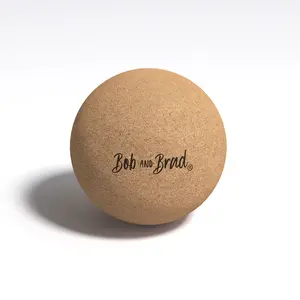 Bob and Brad 100% Natural Cork Massage Ball, Perfect Firmness for Deep Tissue Relief, Portable Eco-Friendly Durable Yoga Balls for Full Body Relaxation, Idea for Physical Therapy Home Gym