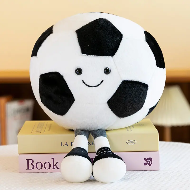 13.72-inch Football Plush Toy, Soft Stuffed Sports Plush Ball, Valentine's Day Gift Idea — Creative Football-shaped Decorative Cushion, Plush Toy & Football Pillow Gift for Boys & Girls, Ideal for Room Decoration, Sofas or Beds