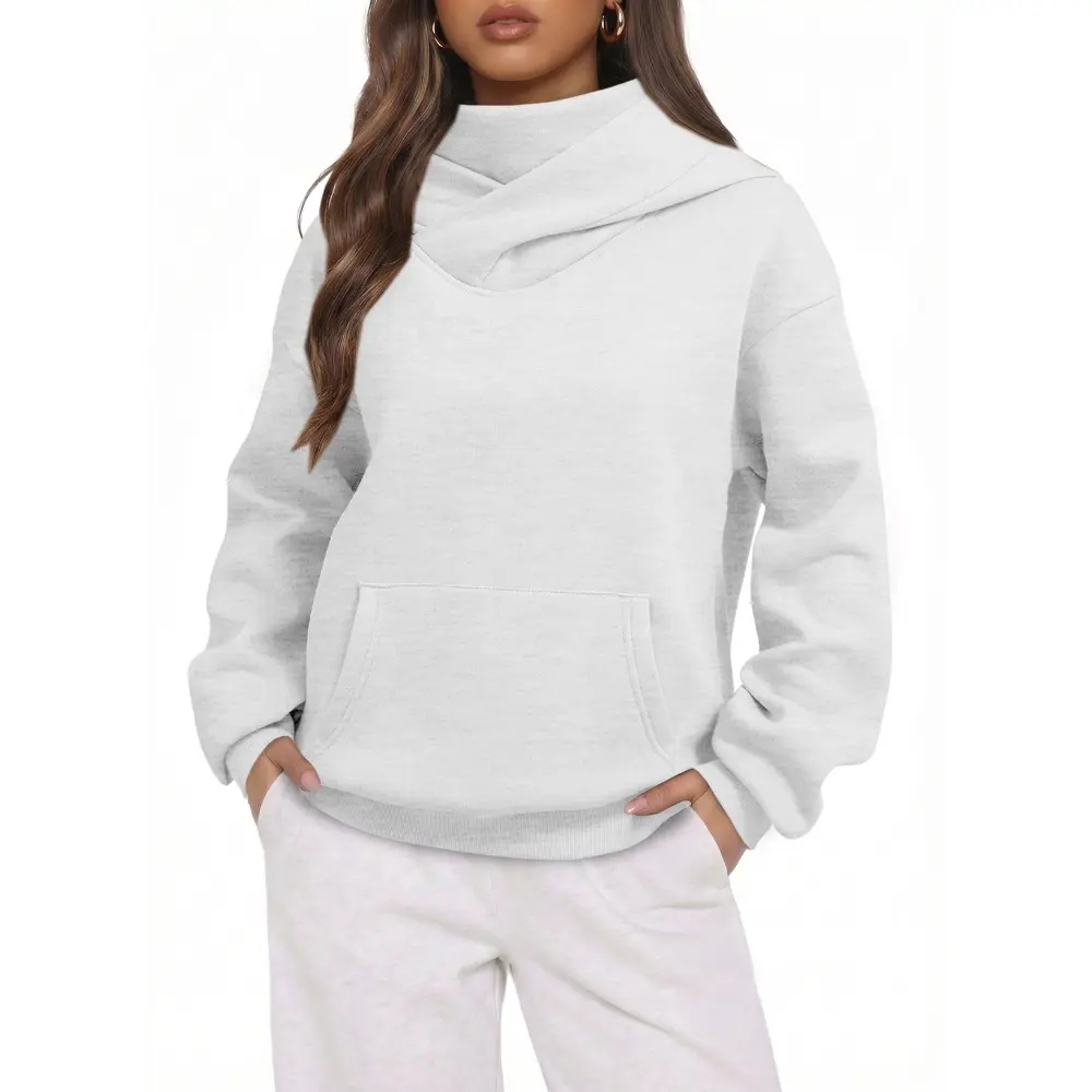 Dokotoo Oversized Hoodies for Women Casual Long Sleeve Solid Pullover Sweatshirts with Pocket