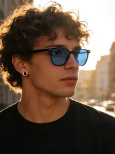 Men's Square Frame Sunglasses, Lightweight Frame for Casual Outdoor Style, Versatile Fashion Accessory for Daily Use, Lightweight Durable Sunglasses