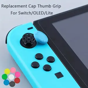 Silicone Thumb Grips Replacement Parts for Nintendo Switch Joy-Cons Oled Lite Controllers, Durable Gaming Accessories, Comfortable Grip Design, Game Console Accessories