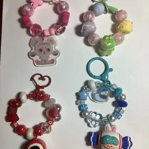 Adorable  Acrylic Beaded Charm Keychain