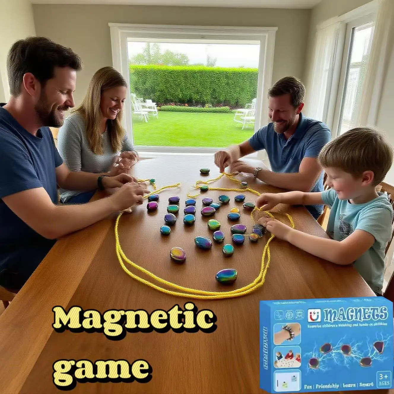 Magnetic Effect Kids Educational Toy, Parent-Child Interactive Mind Training Game, Family Fun Game, Family Board Game for Ages 3+, Board Family Games, Strategy Board Games, Stress Relief Magnetic Chess Set