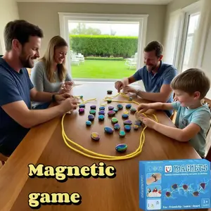 Magnetic Effect Kids Educational Toy, Parent-Child Interactive Mind Training Game, Family Board Game for Ages 3+, Board Family Games, Stress Relief Magnetic Chess Set
