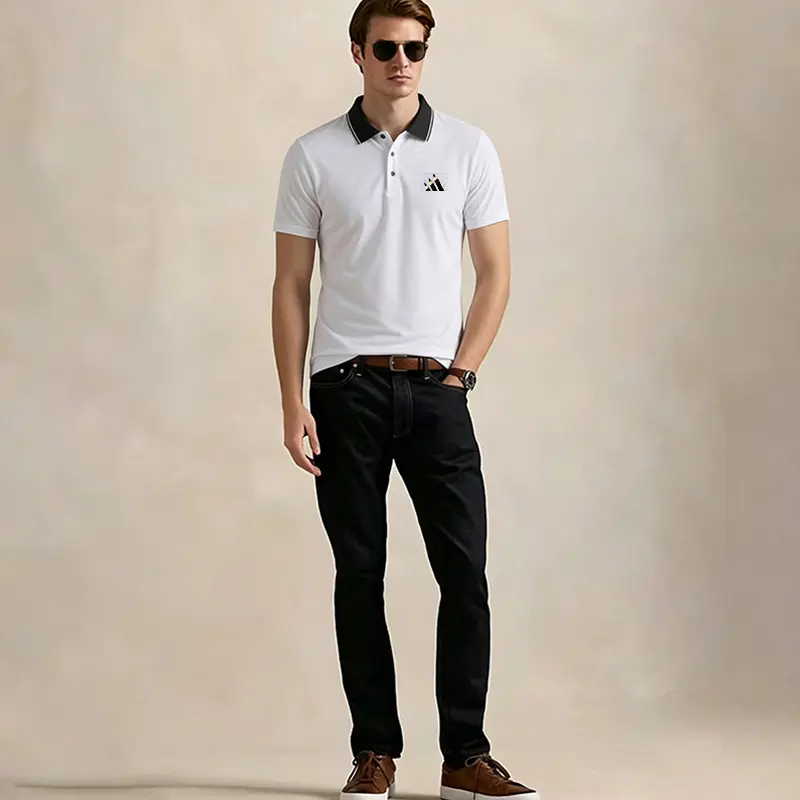 Men’s 7-Pack Polo Shirts with Pinned Collars, designed for business, golf, and casual wear; quick-drying, breathable, cool short-sleeve tops with premium embroidery Men’s 7-Pack Polo Shirts with Pinned Collars, designed for business, golf, and casual wear; quick-drying, breathable, cool short-sleeve tops with premium embroidery