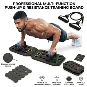 Upgraded 30-in-1 Foldable Push Up Board - Professional Home Gym Fitness Equipment for Upper Body Strength & Full-Body Workout - Precise Muscle Targeting for Chest, Shoulders, Back, Triceps - Unisex, Portable Design