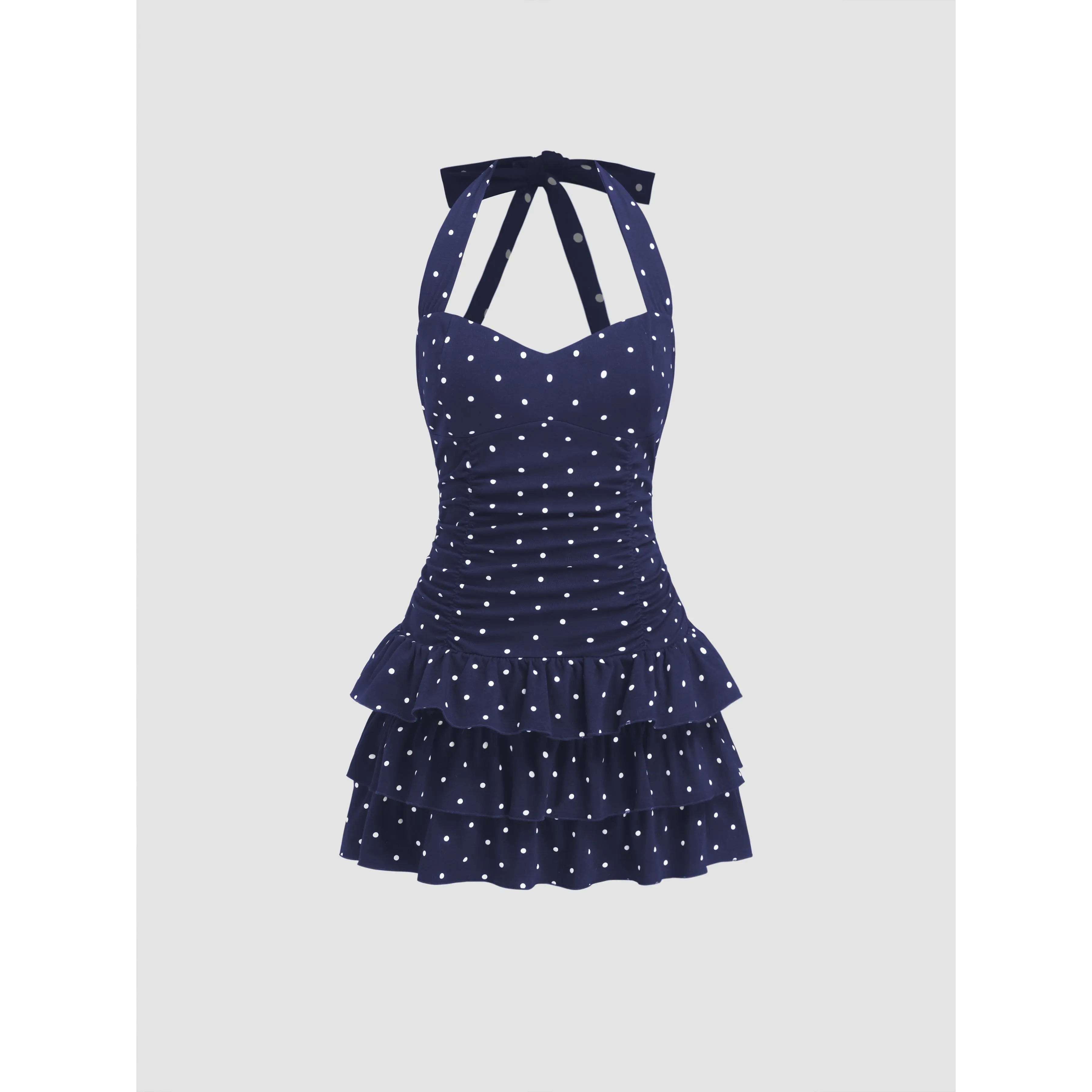 Navy Blue  Polka Dots