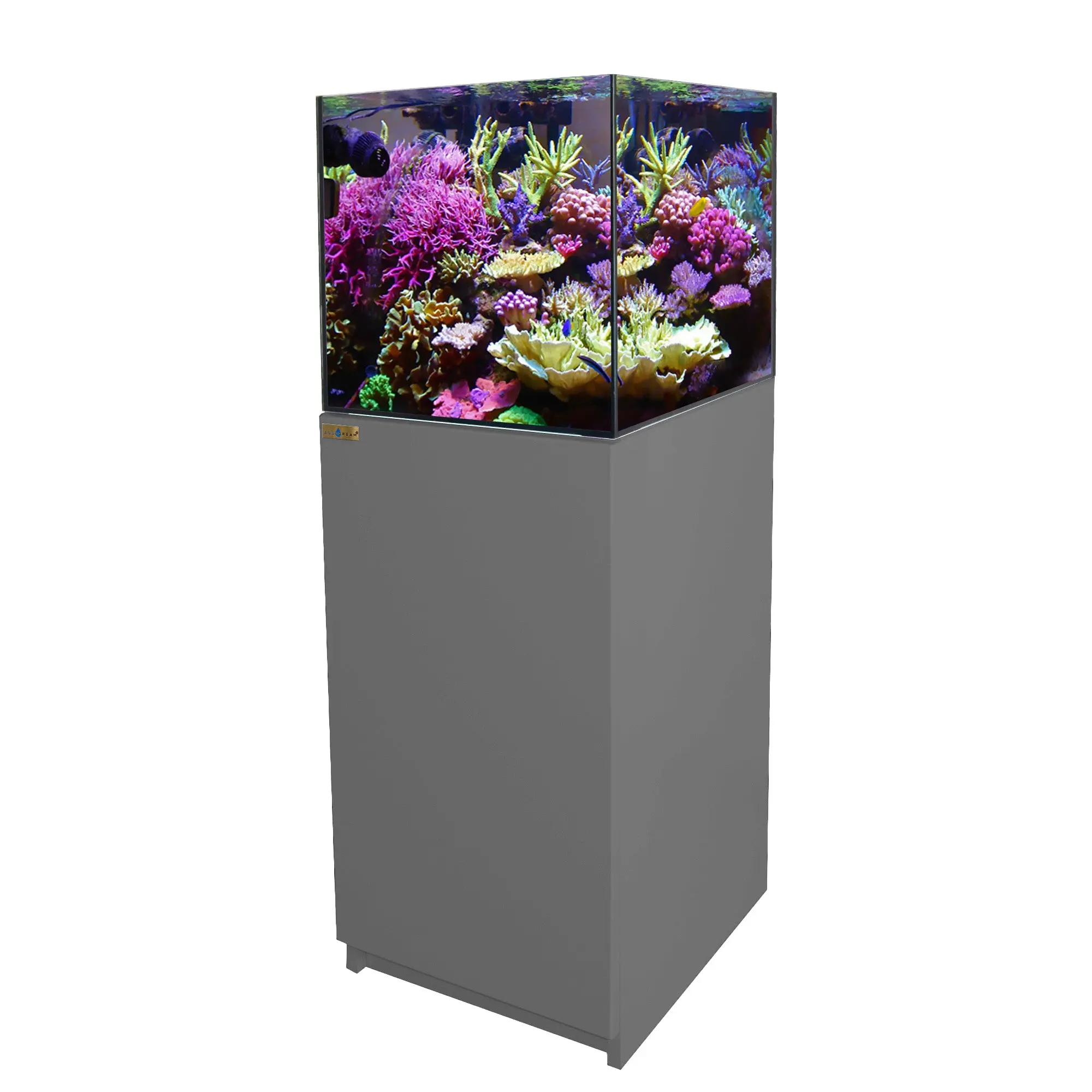 Aqua Dream 63 Gal UltraClear Glass Classic Coral Reef Fish Tank Complete Kit - Enclosure, Integrated Sump, Built-in Filtration, Coral Care Video Guide, Power Supply, Waterproof, Ultra-Clear View, Aquascaping, Betta Fish Compatibility, 36" L X 19.7" W X 19