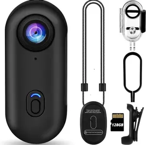 Dealsforyoudays 128GB HD Mini Multi-Functional Action Camera Portable Thumb-Sized Wearable Recording Body Camera with Magnetic Clip & Memory Stream Recorder for Pet Walks Work Travel Parties Gifts tiktokshopspringglowup
