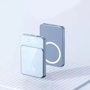 10000mah Wireless Charger USB C Power Bank, LED Display, Portable Compact Magnetic Chargeable Power Bank for iPhone 15/14/13/12 Pro Mini Pro Max