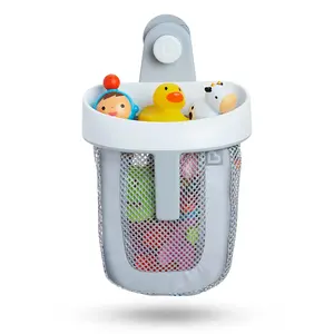 Summer Spring Gift Hanging Bath Toy Storage with Quick Drying Mesh, Grey