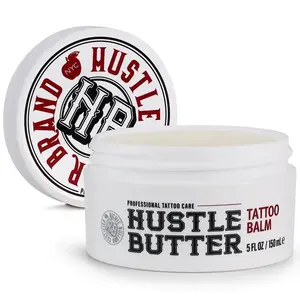 Hustle Butter 5oz Tattoo Balm For New & Older Tattoos - Safe While Healing - Moisturizes and Rejuvenates Tattoo Aftercare Cosmetics