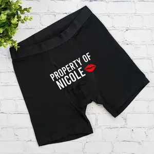 Property Of Nicole Men's Underwear, Valentine's Day Gift For Husband, Wedding Men's Boxer, Custom Men Underwear, Anniversary Men's Underwear, Husband Birthday Gift, Personalized Name Men's Boxer