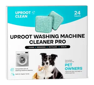 Uproot Clean Washing Machine Cleaner Pro - Deep Stain Remover for Pet Owners - Cleaning Set Compatible with All Washers - Safe for Septic Tanks