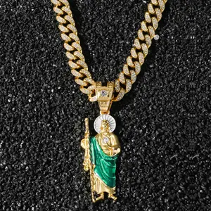 [FLAME] Custom Guadalupe Religious Patron Saint Pendant Jewelry Set, Faith-Inspired Costume Necklace Accessory, Holiday Gift for Men-Women with Protection & Blessing, Summer Vibes, Custom Pendant