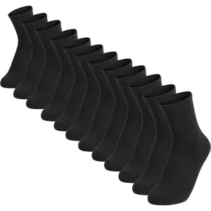 6 Pairs Cushioned Long Cotton Crew Socks for Men & Women – Athletic Socks for Hiking, Running & Outdoor Comfort