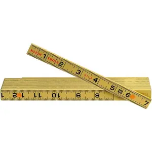 6-Foot Durable Fiberglass Folding Ruler, Outside Reading Measurement Tool, Heavy-Duty Construction, Non-Slip Grip, Compact Portable Design for Easy Storage 25  ft  tape  measure