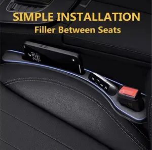 2PCS Car Seat Gap Filler Organizer No Drop Seat Guard for Cars & SUVs Automotive Trays & Bags Car Side Gap Filler Simple Installation Filler Between Seats