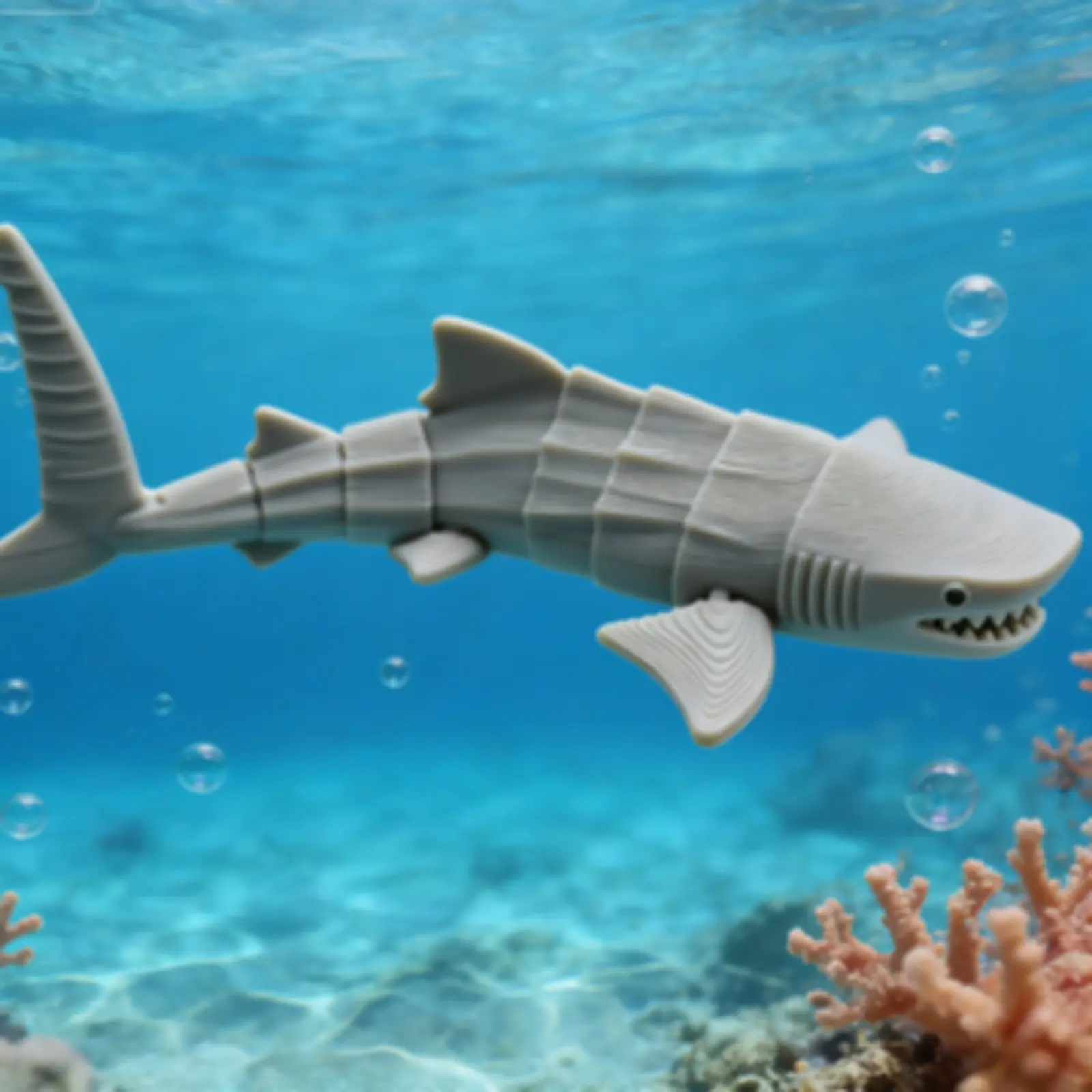 3D Printed Shark Gradient Model, Animal Design, Multicolor Plastic Collectible Decoration, Decoration Figure, Decorative Figurines, Perfect for Car and Desktop Display, Animal Lover Gift, Holiday Party