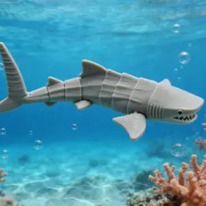 3D Printed Shark Gradient Model, Animal Design, Multicolor Plastic Collectible Decoration, Decorative Figurines, Perfect for Car and Desktop Display, Animal Lover Gift, Holiday Party