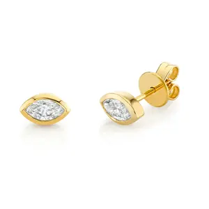 READY TO SHIP DIAMOND MARQUISE BEZEL STUDS