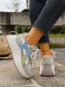 New Macaron Color Chunky Sole Dad Shoes, Casual High-Top Sneakers for Women, Spring & Summer Fashion Footwear, Comfortable All-Day Wear