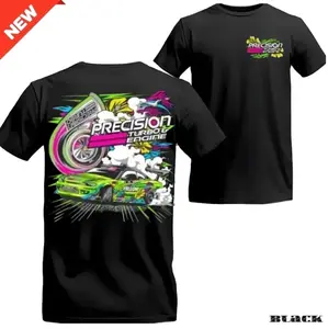 Precision Turbo Engine T-Shirt, Neon Racing Car Graphic Tee, Perfect for Car Enthusiasts, Top Cotton Menswear, Gift For Truck Lover, Gift For Men
