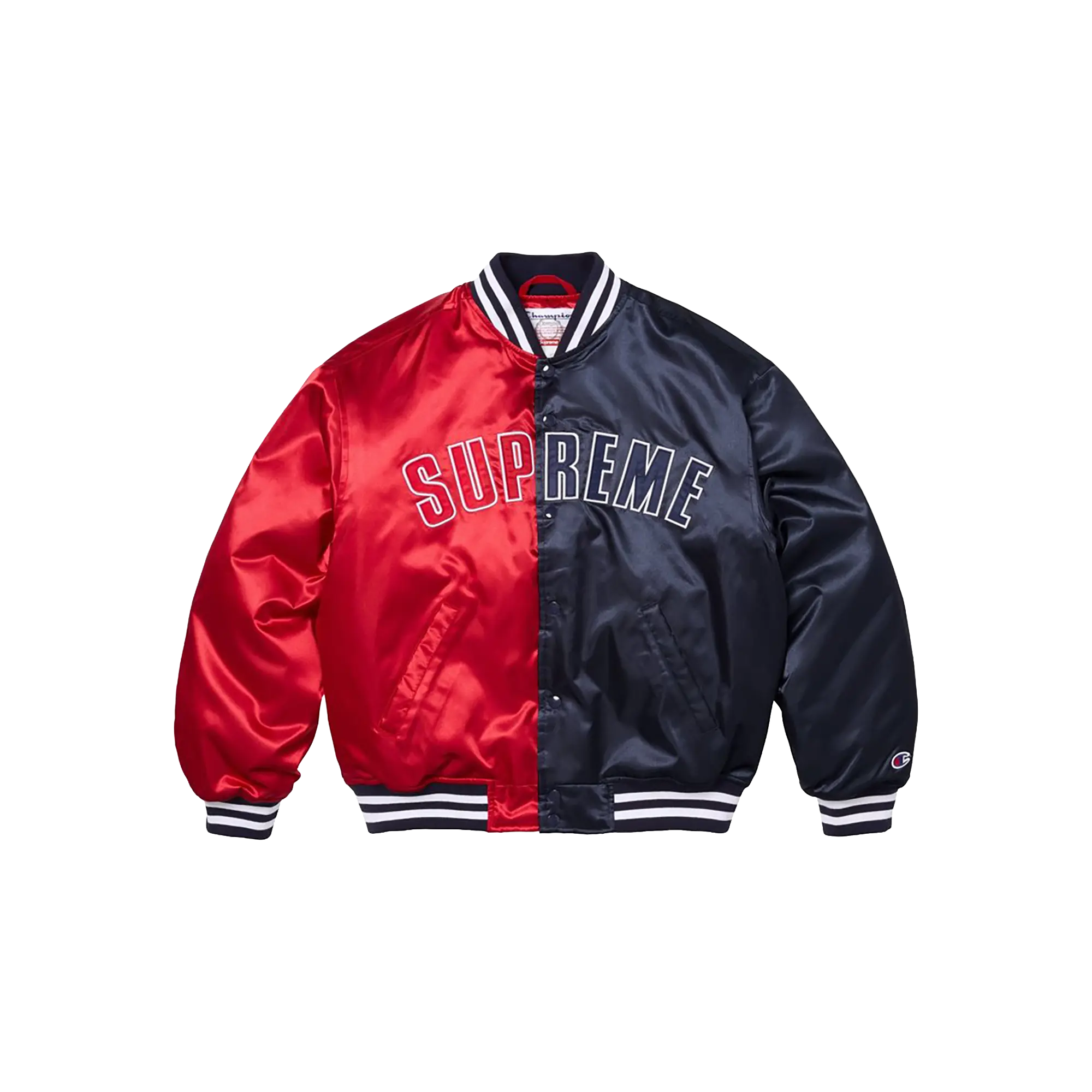 Champion Satin Varsity Jacket "SS26 - Red / Navy" SU27668