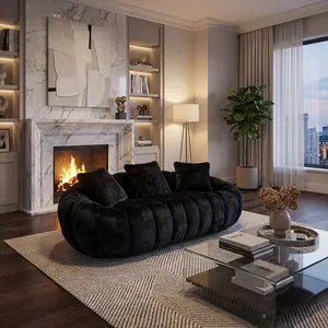 75.5" W Modular Sectional Sofa - Compact 2-Seater Couch for Cozy Living Rooms. Featuring a Boneless Cloud Design with 3 Removable Cushions, Perfect for Small Spaces and No Assembly Required