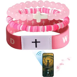 Christian Scripture Wristbands, WWJD Bible Verse Scan Bracelets, Religious Gifts for Men Women, Christmas