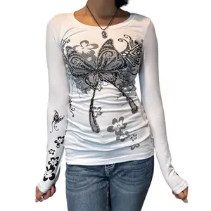 Butterfly Bliss Long Sleeve White