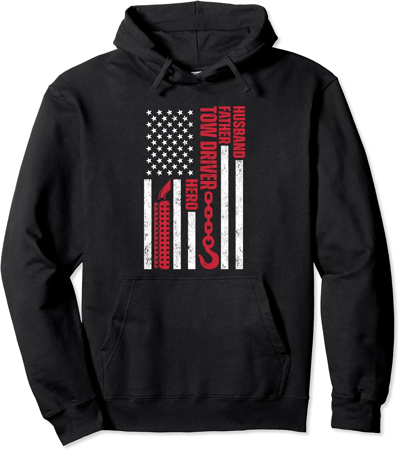 Husband Father Tow Driver Hero American flag gift Towing Dad Pullover Hoodie - Feliciabr Shop 48B0C5F6FML5